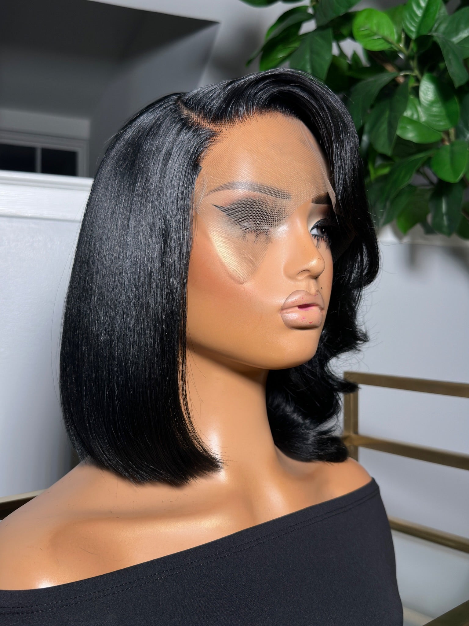 Silk Press Bob Wig Jet Black 